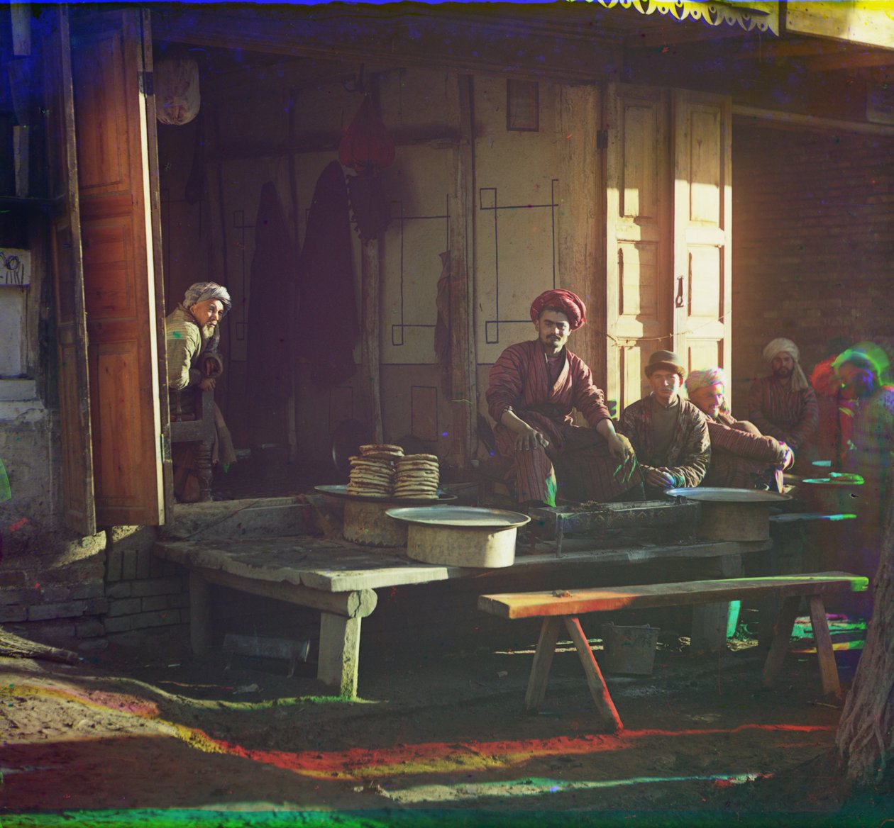 Restauracja Kebab, Samarkanda, 1905-1915 autorstwa Sergey Prokudin Gorsky