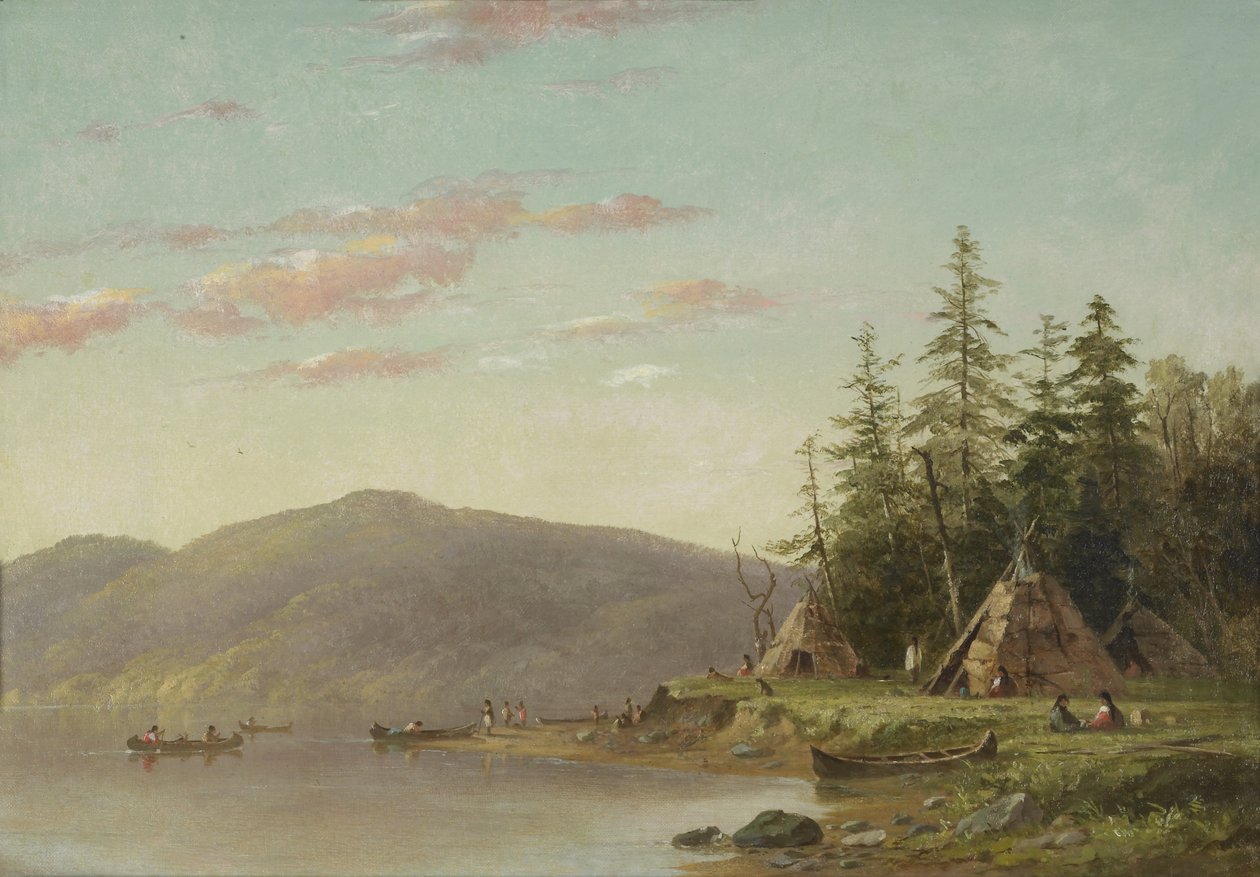 Obóz Chippewa nad Górną Missisipi autorstwa Seth Eastman