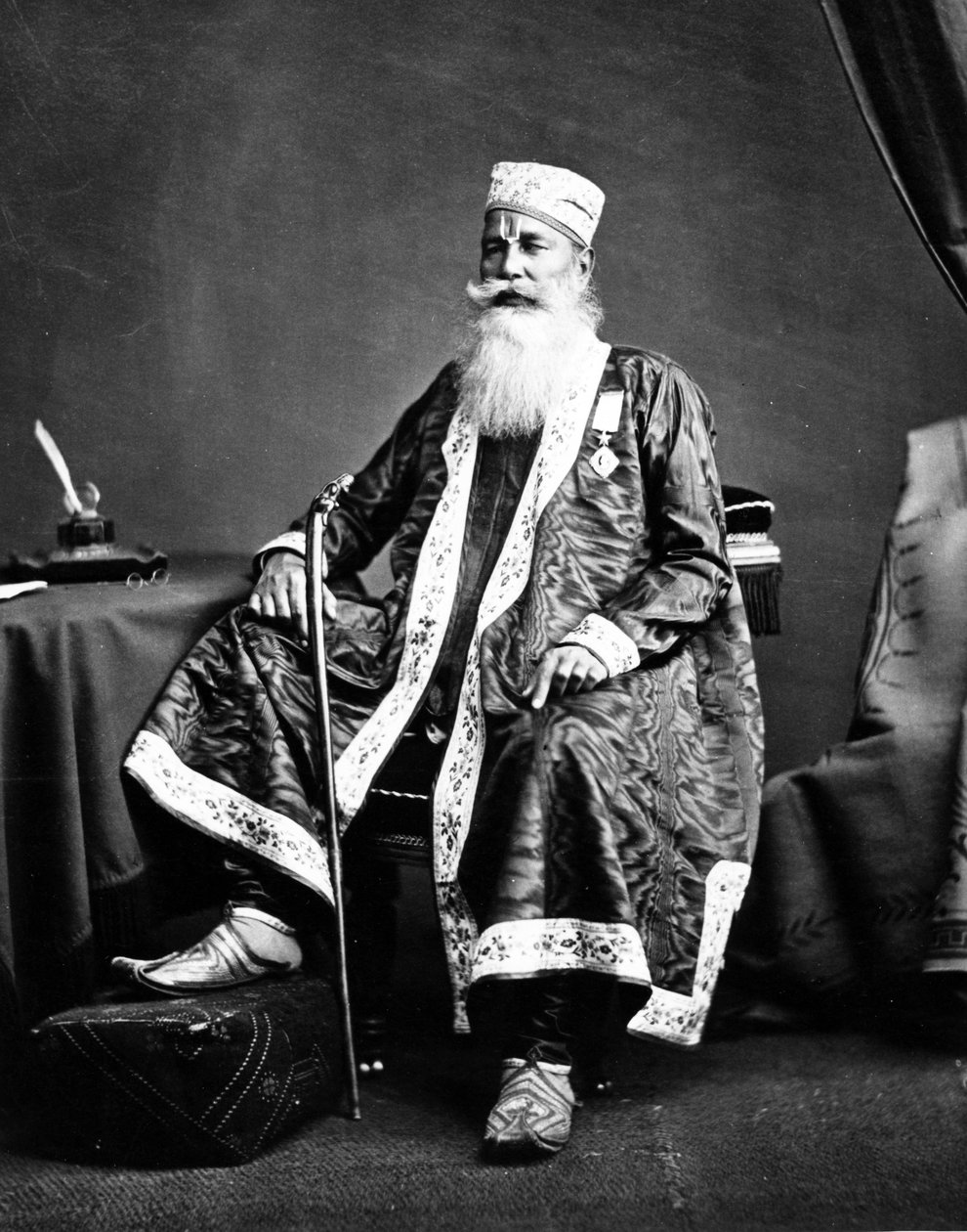Lachman Das, Seth z Muttra, ok. 1863 r. autorstwa Shepherd and Robertson