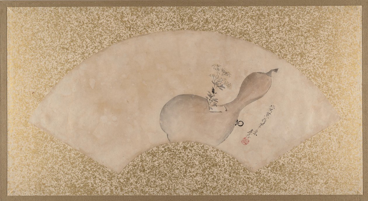 Kwiaty w tykwie, koniec XIX wieku. autorstwa Shibata Zeshin