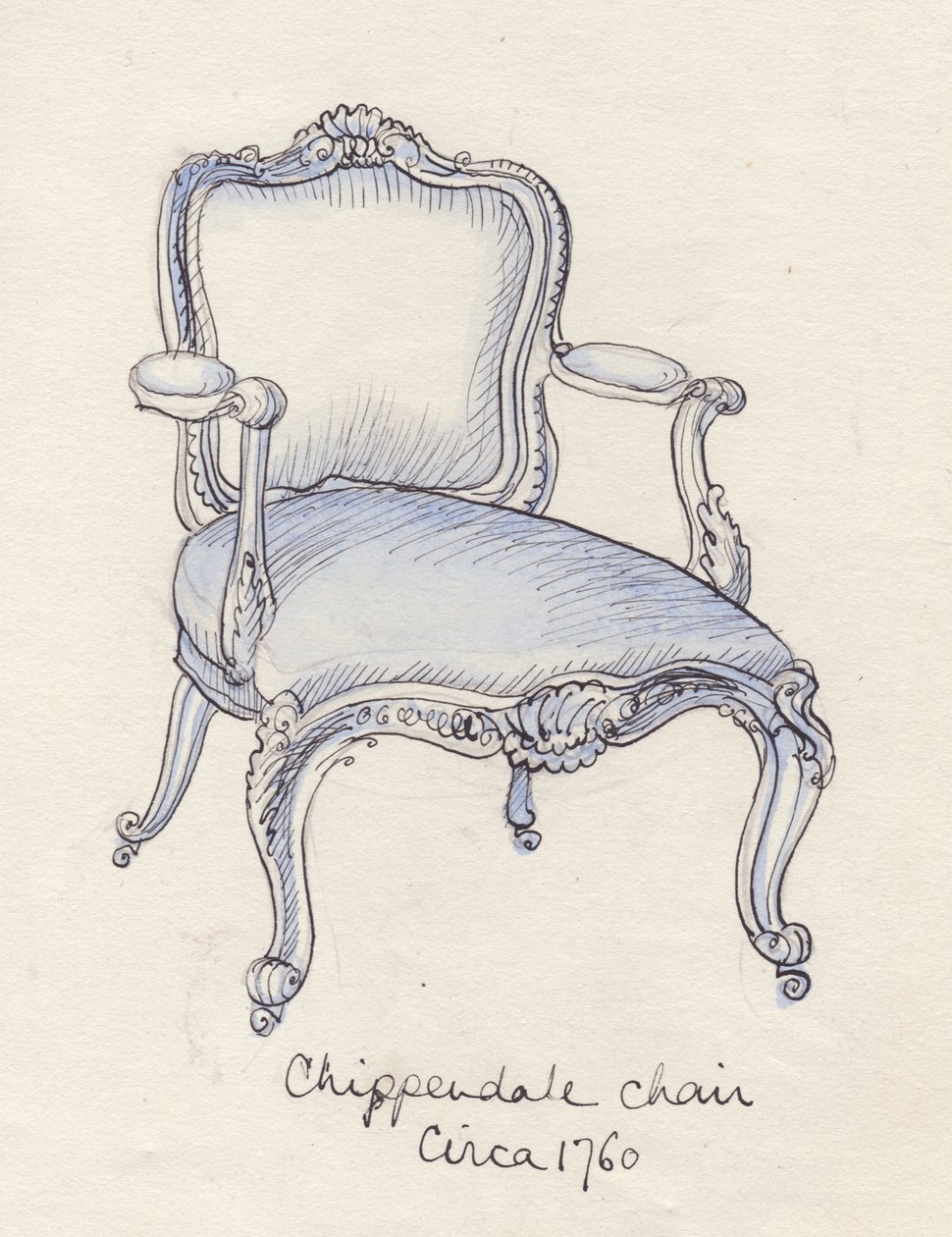 „Krzesło Chippendale”, ok. 1950. autorstwa Shirley Markham