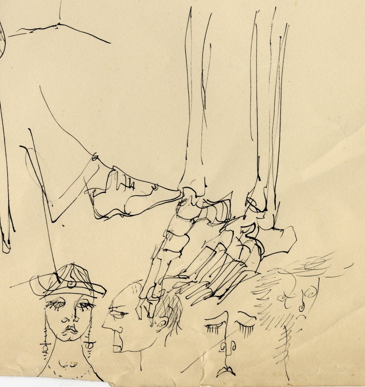 Twarze i kości stopy, 1953. autorstwa Shirley Markham