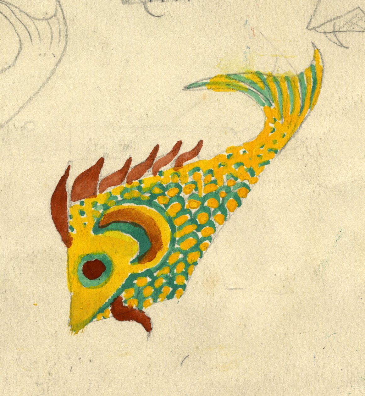 Ilustracja ryby, ok. 1950 r. autorstwa Shirley Markham