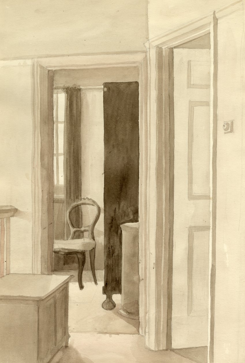 Wnętrze z krzesłem, ok. 1950 r. autorstwa Shirley Markham