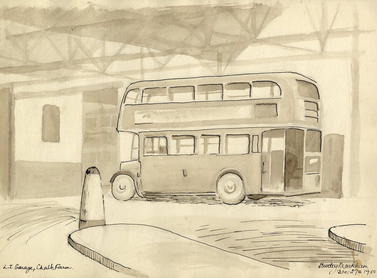 „L.T. Garaż, Chalk Farm”, 1950. autorstwa Shirley Markham