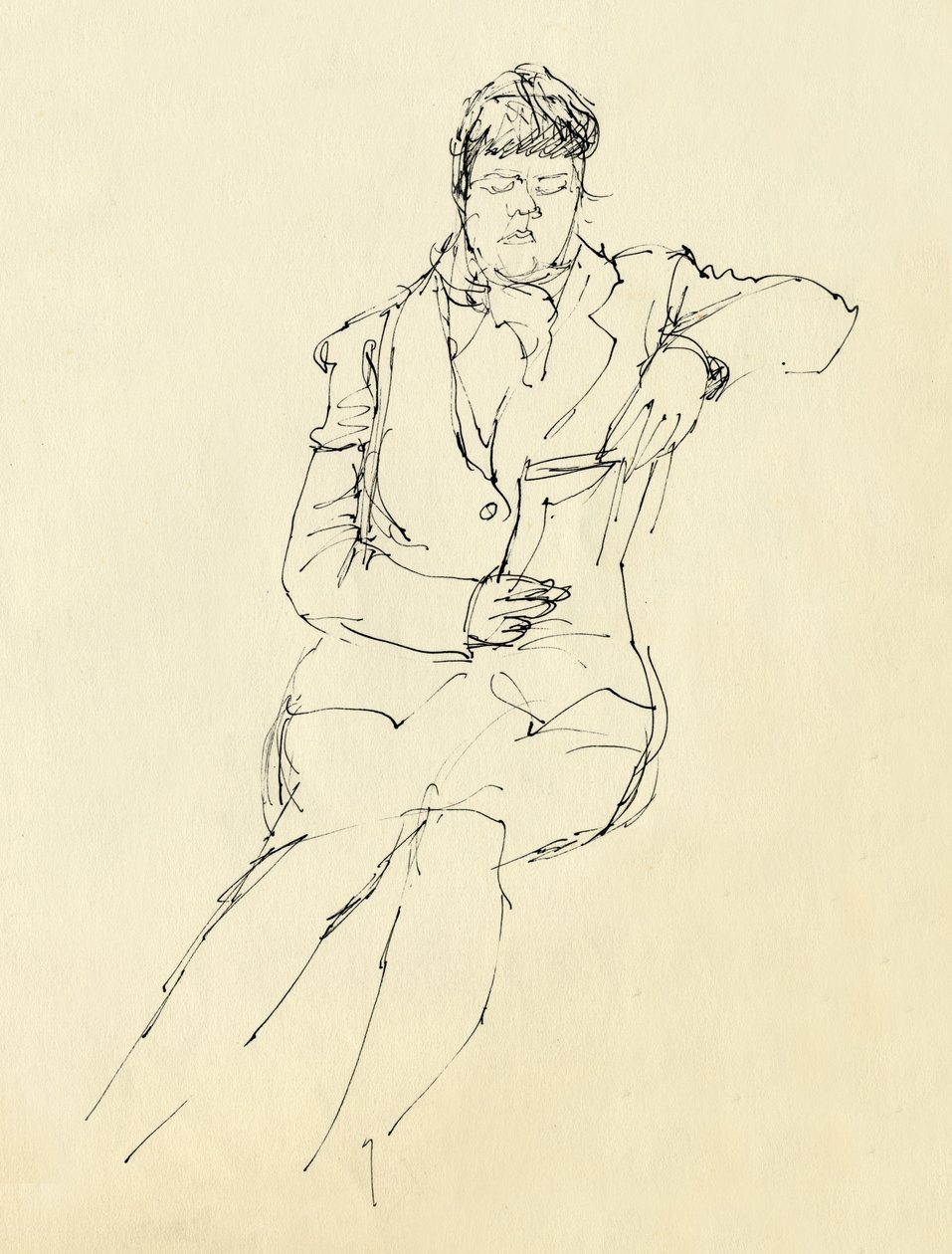 Siedząca kobieta czytająca, 1953. autorstwa Shirley Markham