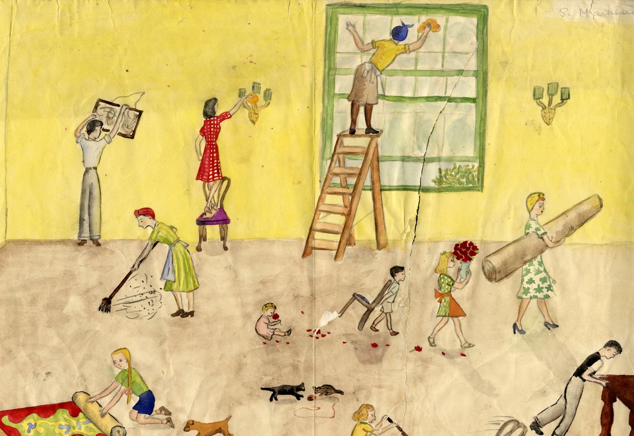 Wiosenne porządki, 1944. autorstwa Shirley Markham