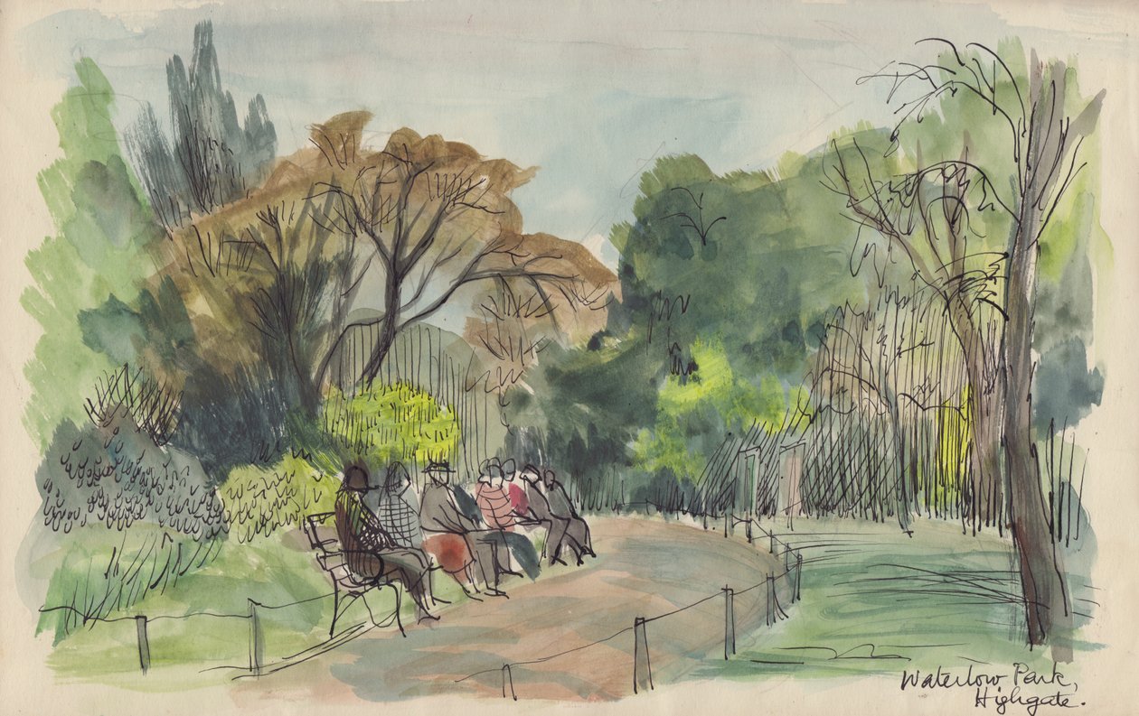 „Park Waterlow, Highgate”, ok. 1950 r. autorstwa Shirley Markham