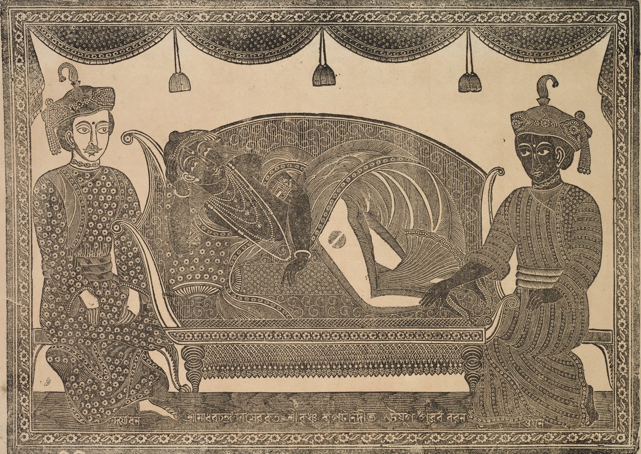 Malarstwo Kalighatu, XIX wiek. autorstwa Shri Gobinda Chandra Roy