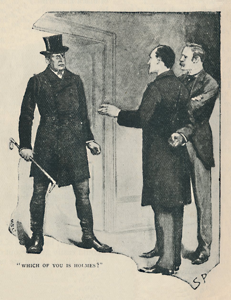 Który z was to Holmes, 1892 autorstwa Sidney Paget
