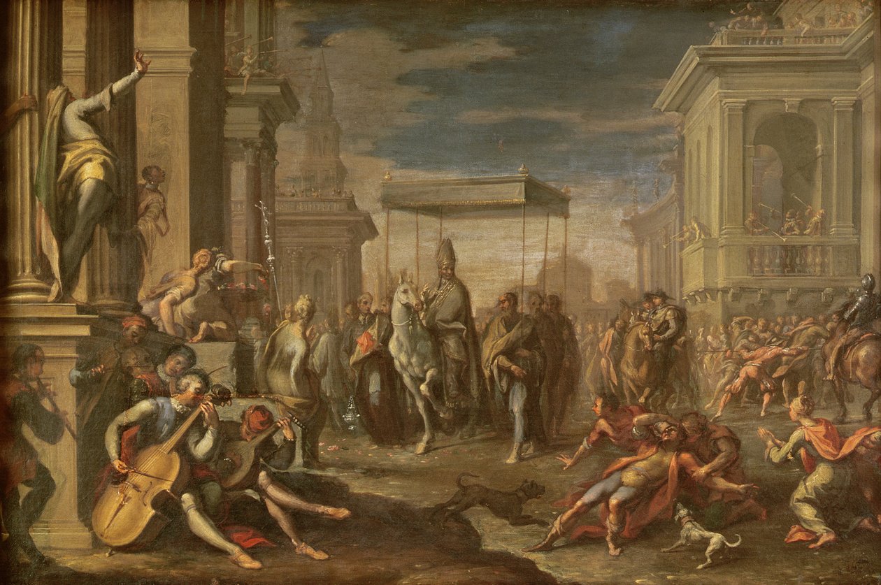 Cud św. Ambrożego autorstwa Sigismondo Caula