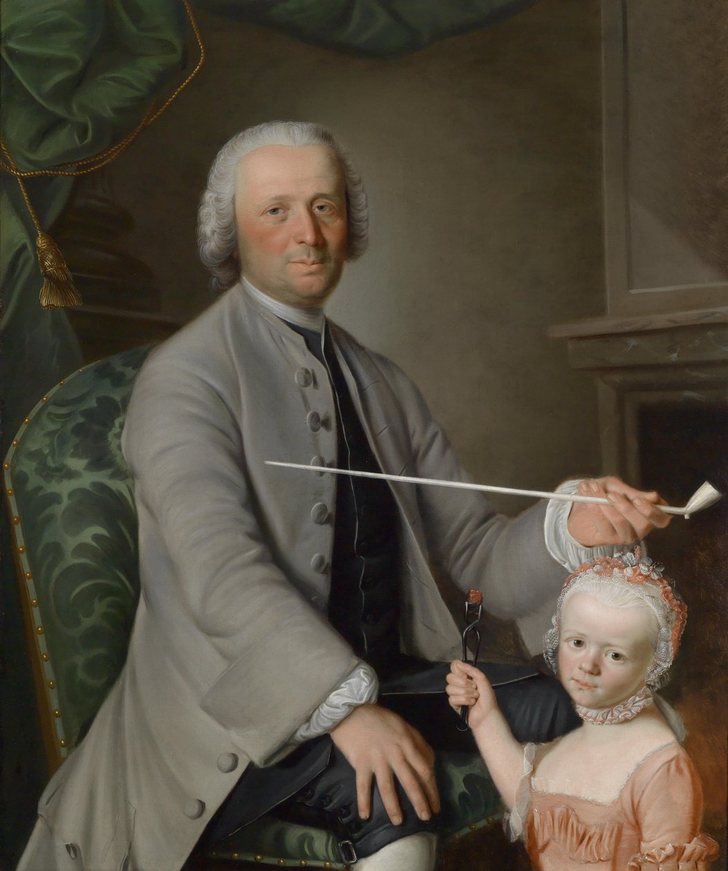 Portret ojca z córką autorstwa Sigmund Barth