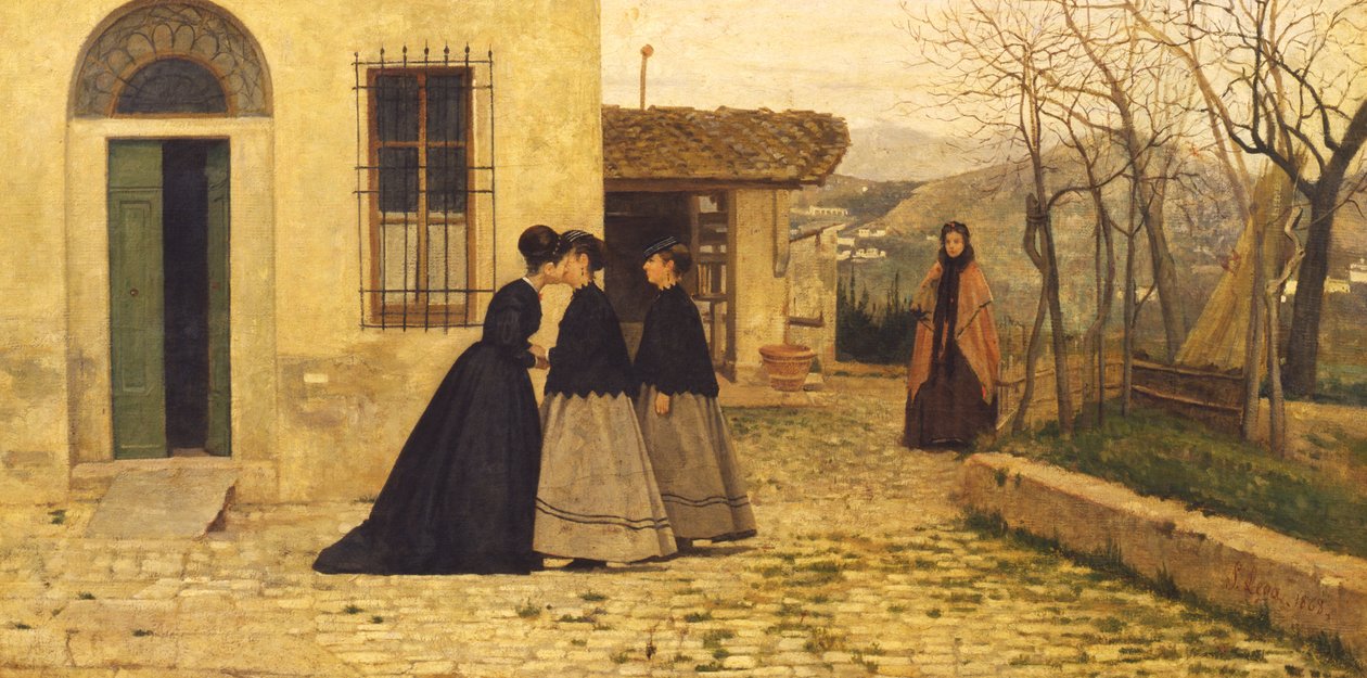 Wizyta, 1868 autorstwa Silvestro Lega