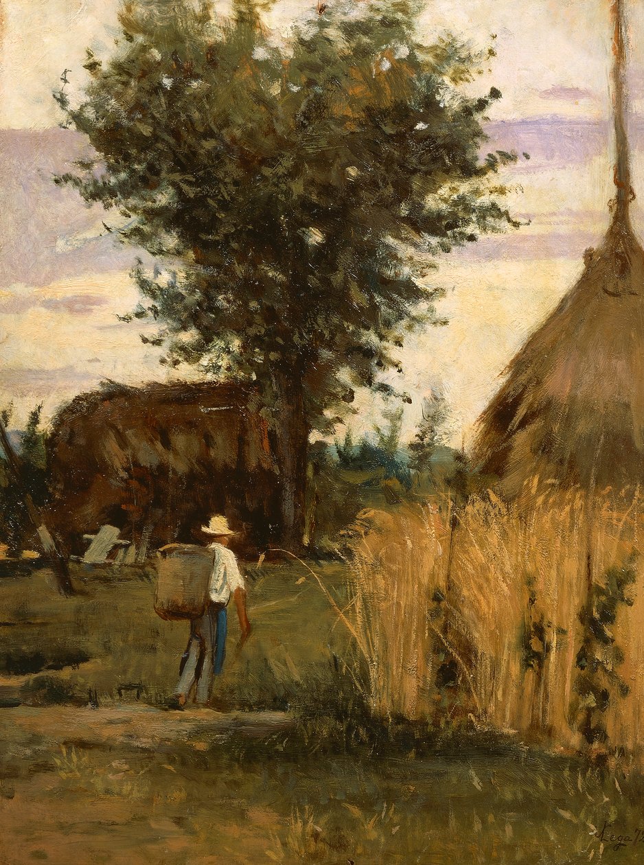 Podwórko, Silvestro Lega autorstwa Silvestro Lega