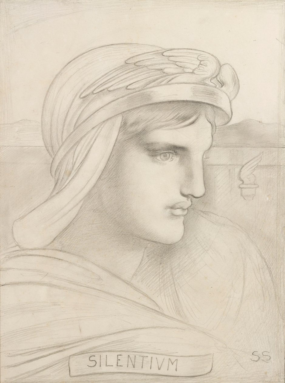 cisza (ołówek) autorstwa Simeon Solomon