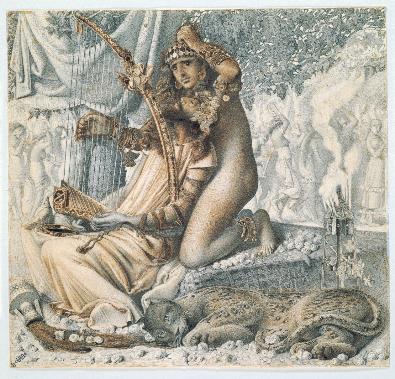 „Babilon był złotym kielichem”, 1859 autorstwa Simeon Solomon