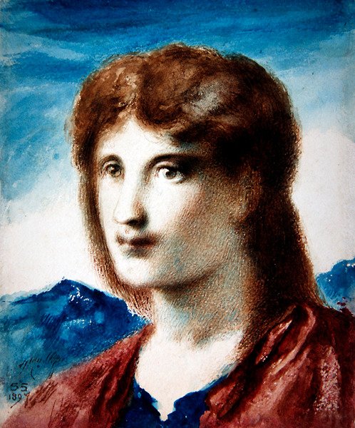 Głowa młodego mężczyzny autorstwa Simeon Solomon