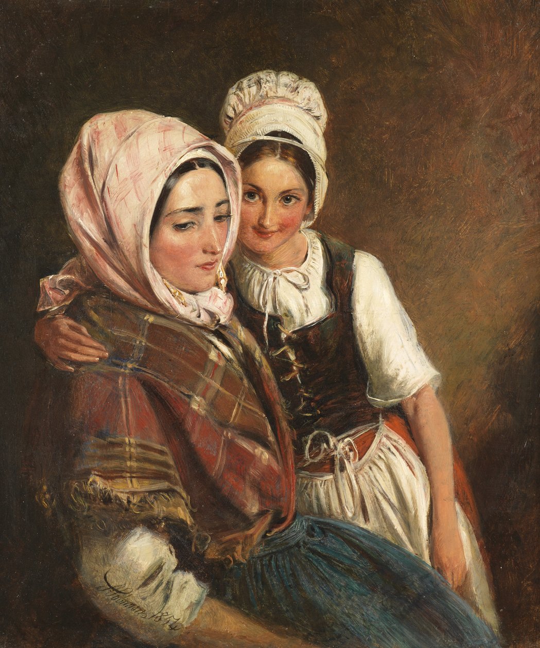 Matka i córka, 1854 autorstwa Simeon Solomon