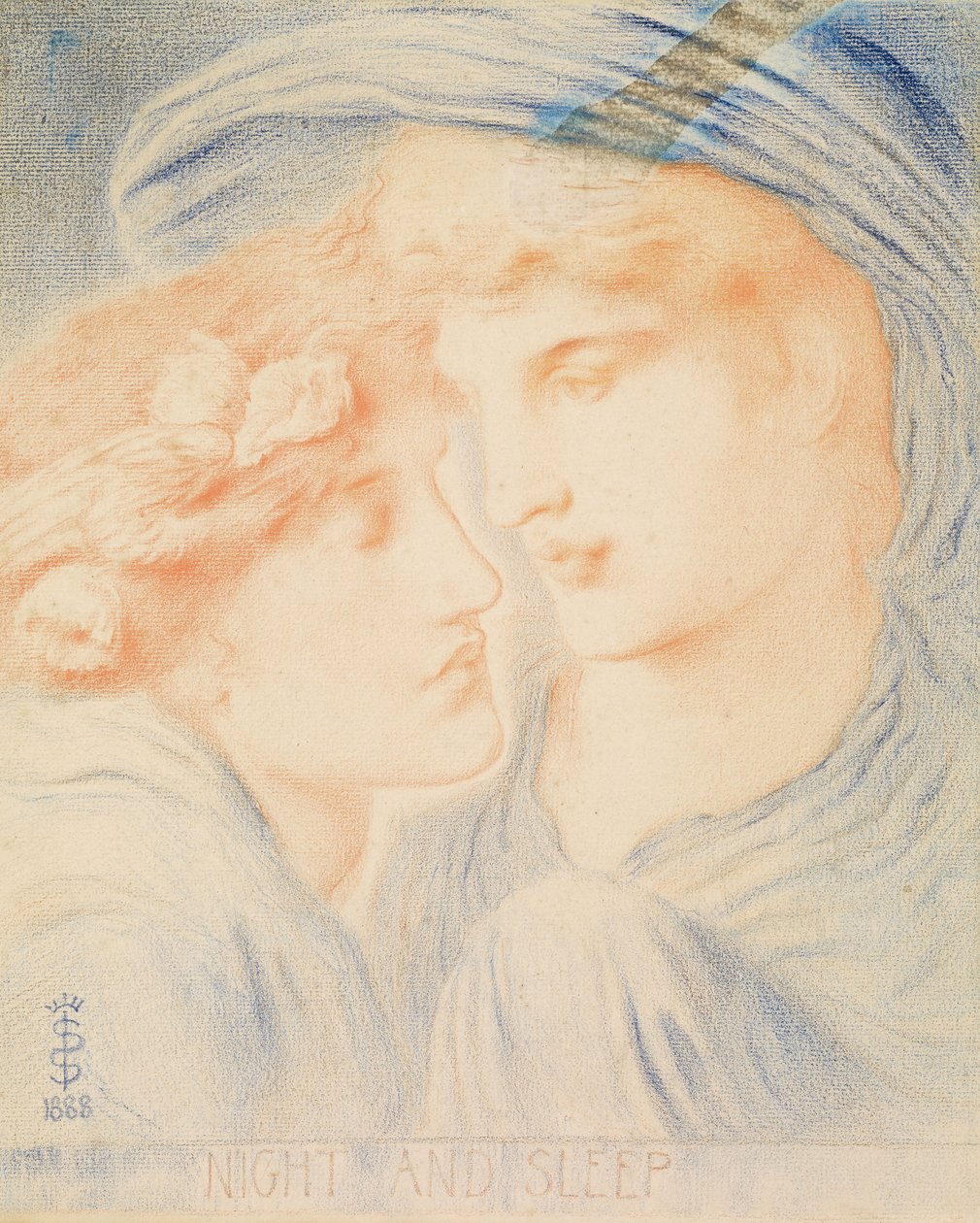 Noc i sen, 1888 autorstwa Simeon Solomon