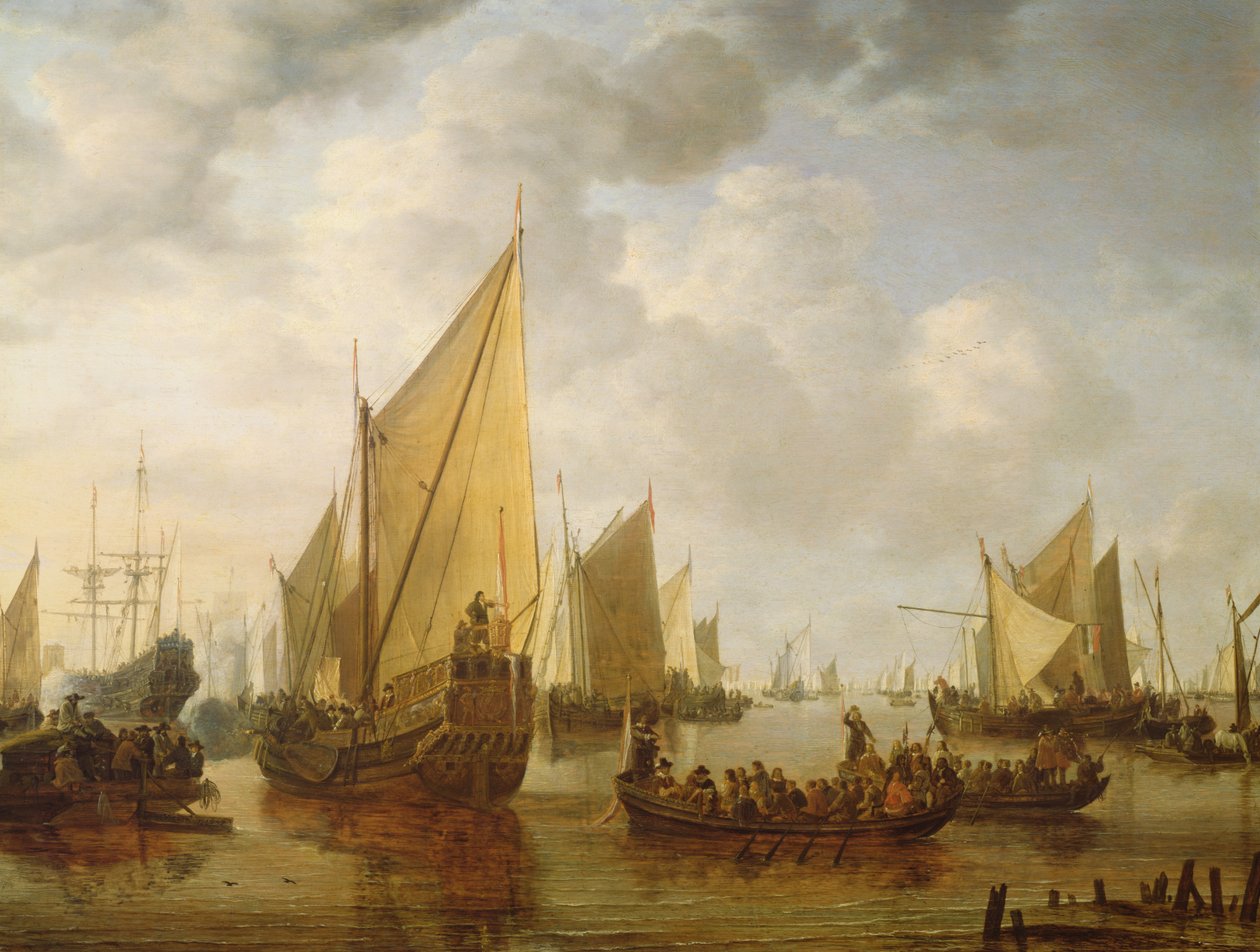 Przegląd marynarki wojennej, 1649 autorstwa Simon de Vlieger