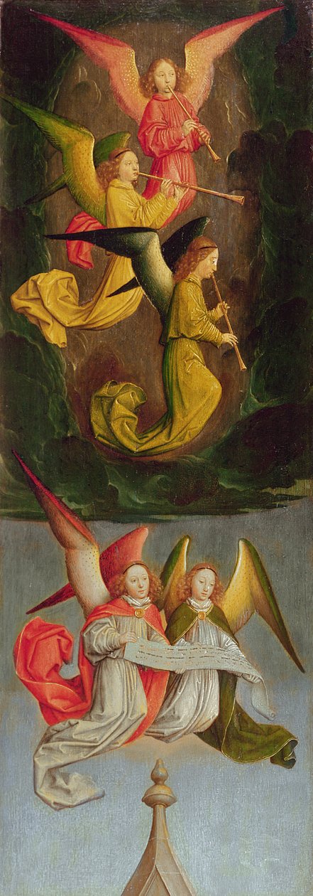 Chór Aniołów, 1459 (olej na dębie) autorstwa Simon Marmion