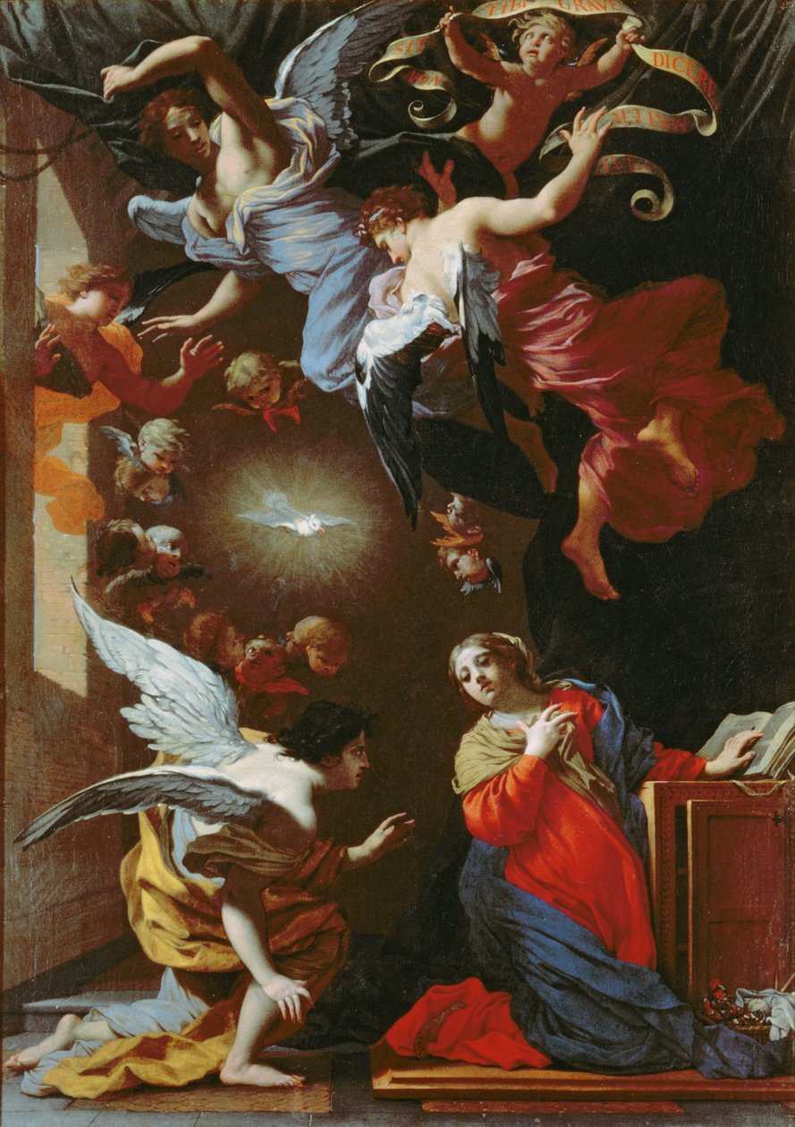 Zwiastowanie, ok. 1650-60 autorstwa Simon Vouet