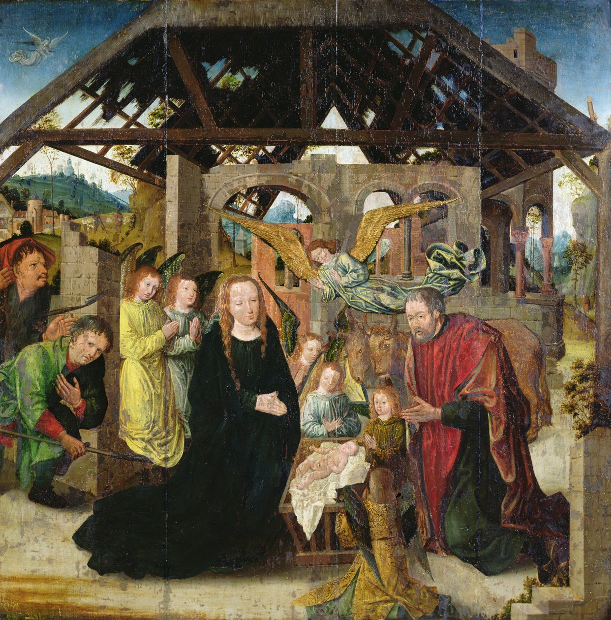 Adoracja pasterzy autorstwa Simon Marmion