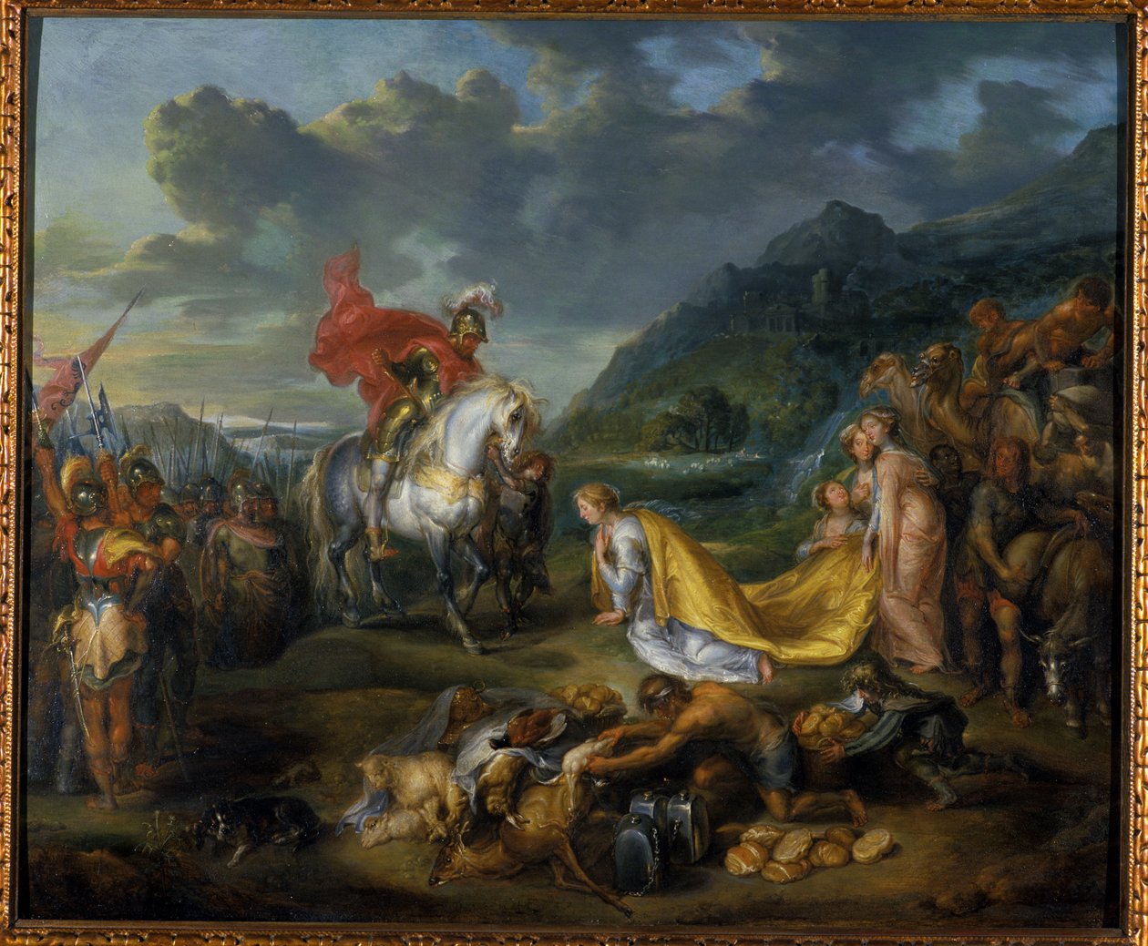 Abigail przed Dawidem, 1640 autorstwa Simon de Vos