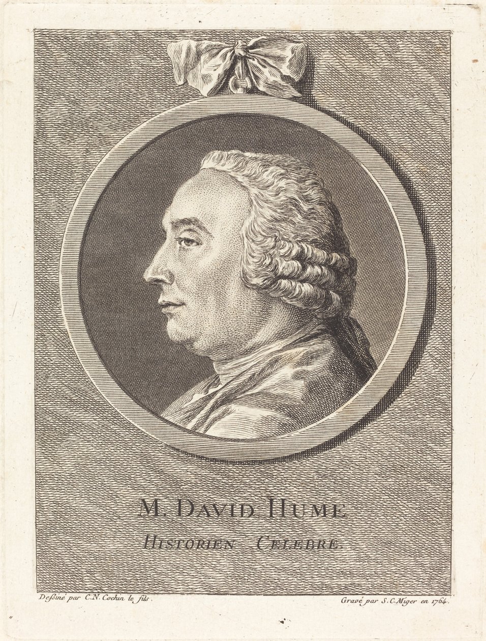M. David Hume autorstwa Simon Charles Miger after Charles Nicolas Cochin II