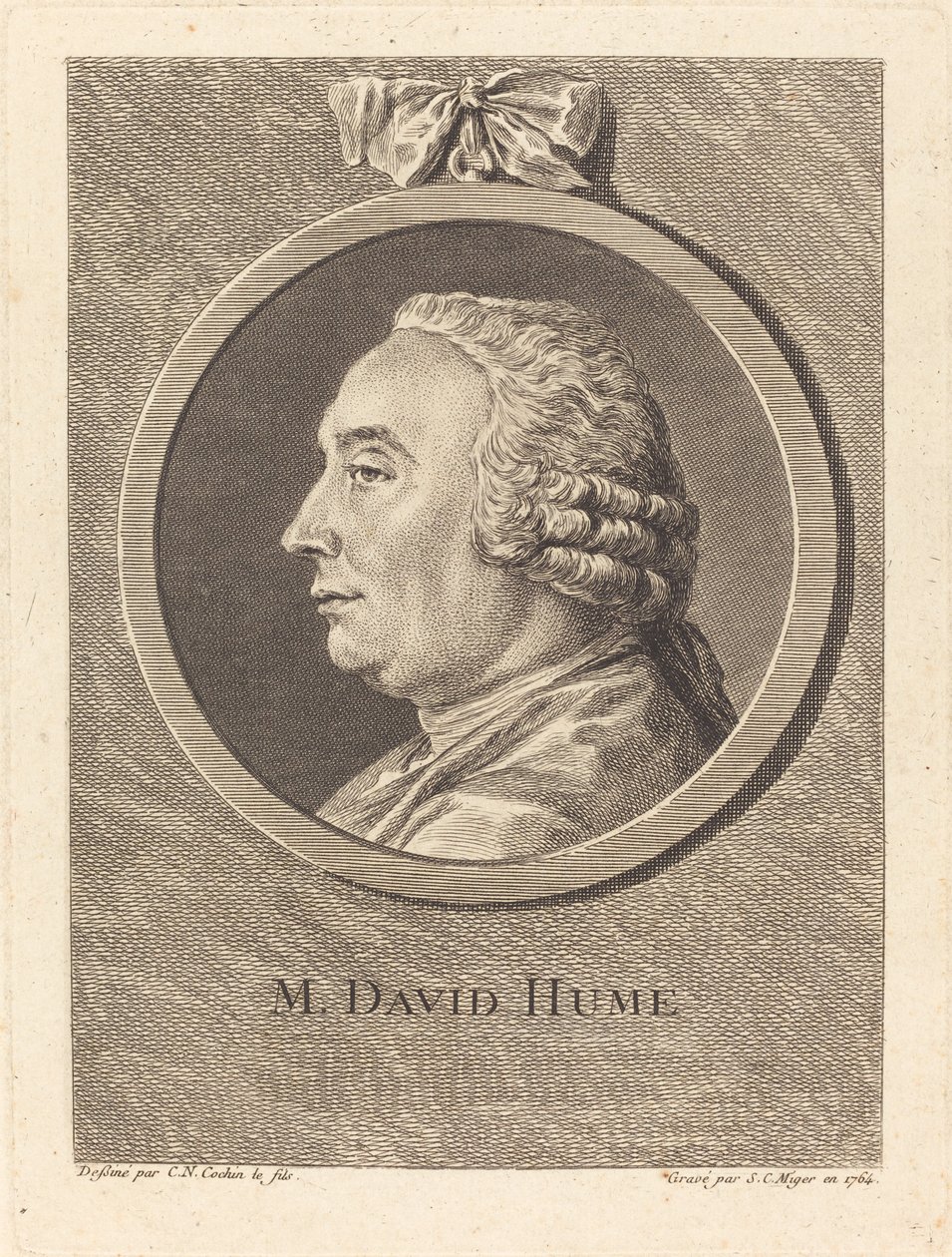 M. David Hume autorstwa Simon Charles Miger after Charles Nicolas Cochin II
