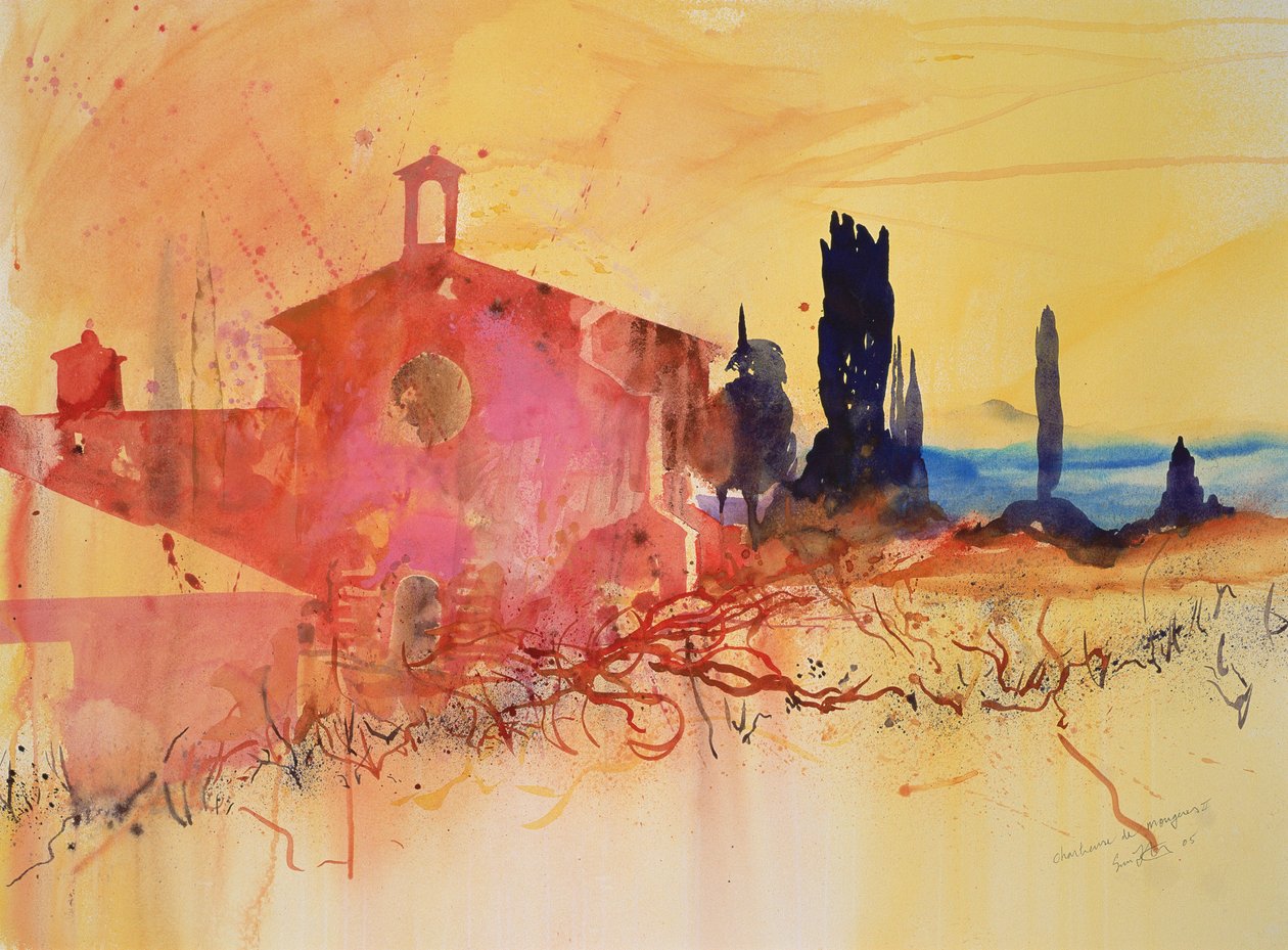 Chartreuse de Mougeres, Francja, 2004 (akwarela) autorstwa Simon Fletcher