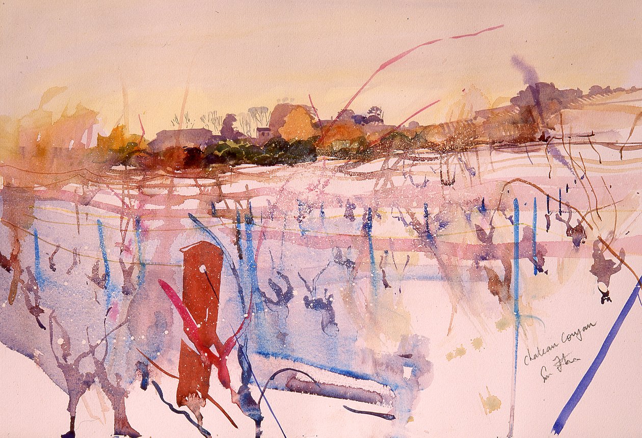 Coujan Hiver (akwarela na papierze) autorstwa Simon Fletcher