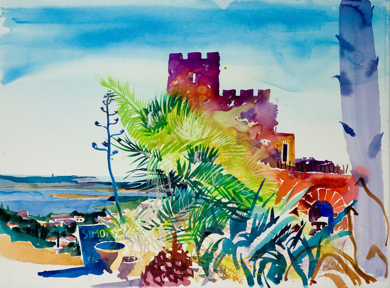 Fitou, 2011 (akwarela) autorstwa Simon Fletcher