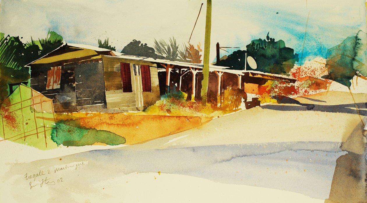 Fregate 2, Martynika 2002 (akwarela) autorstwa Simon Fletcher