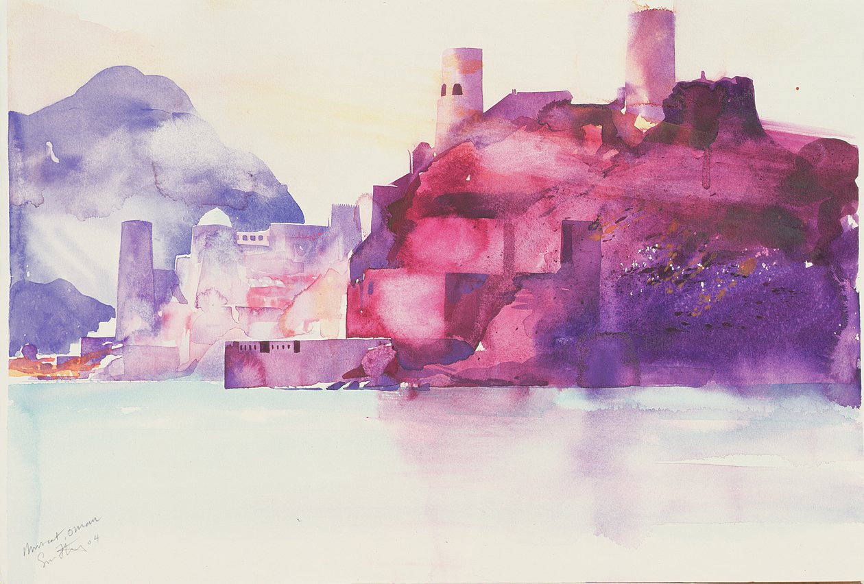 Muscat Oman, 2004 (akwarela) autorstwa Simon Fletcher