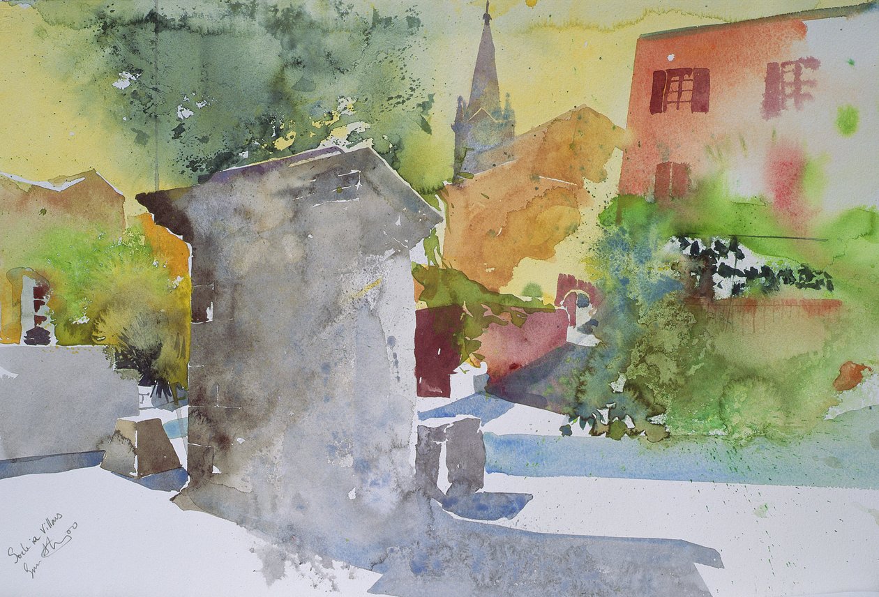 Socle a Villars, Francja, 2003 (akwarela) autorstwa Simon Fletcher