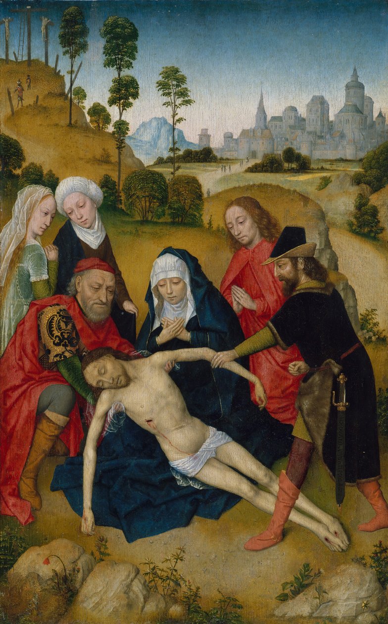Opłakiwanie Chrystusa, ca. 1473. autorstwa Simon Marmion