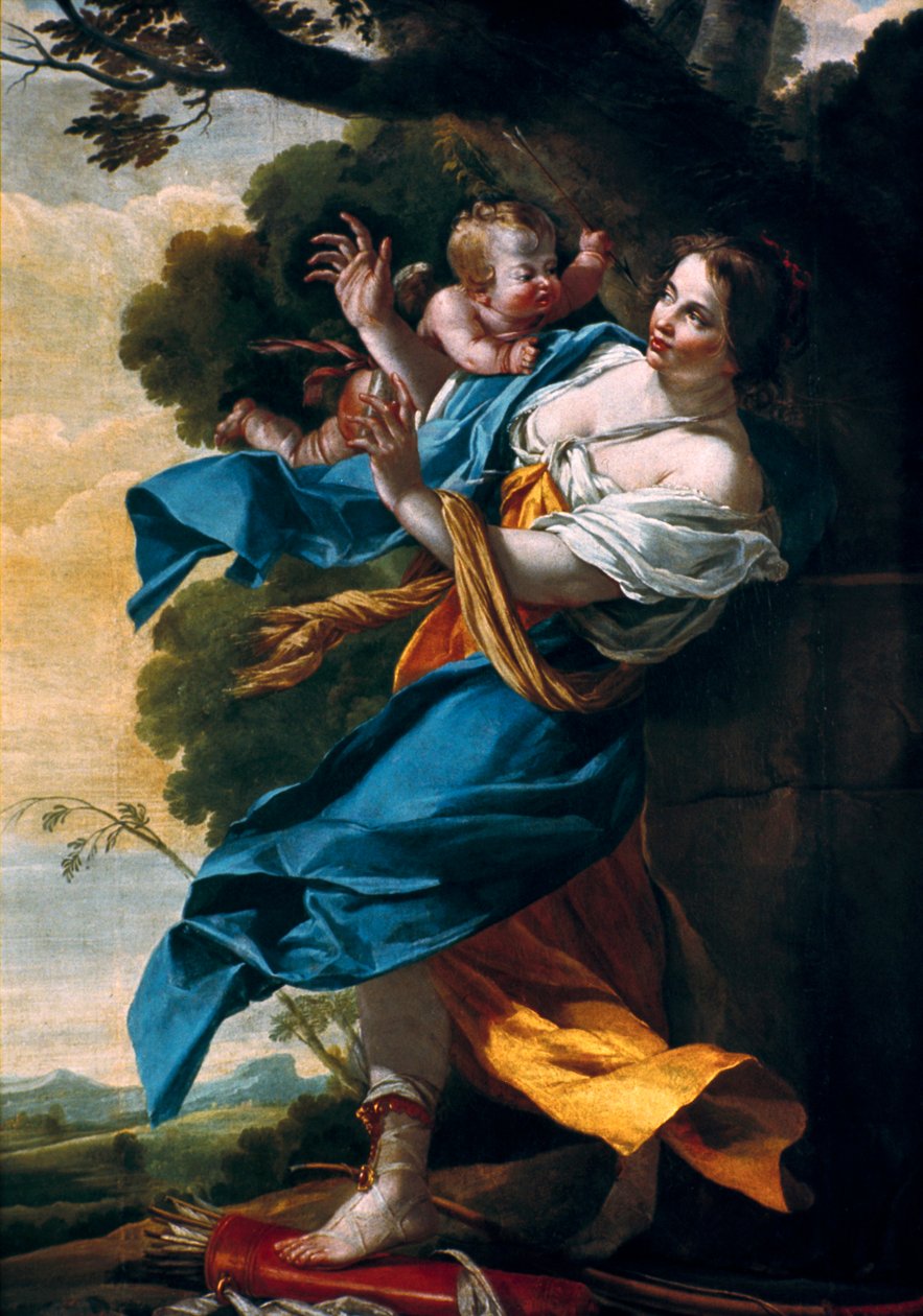 Miłość, która jest pomszczona, XVII wiek. autorstwa Simon Vouet