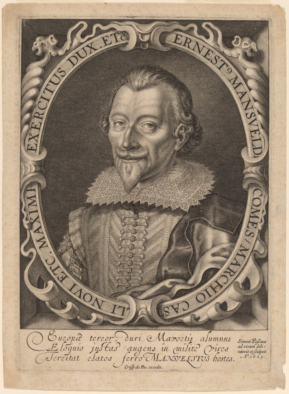 Hrabia Ernest Mansfeld autorstwa Simon de Passe