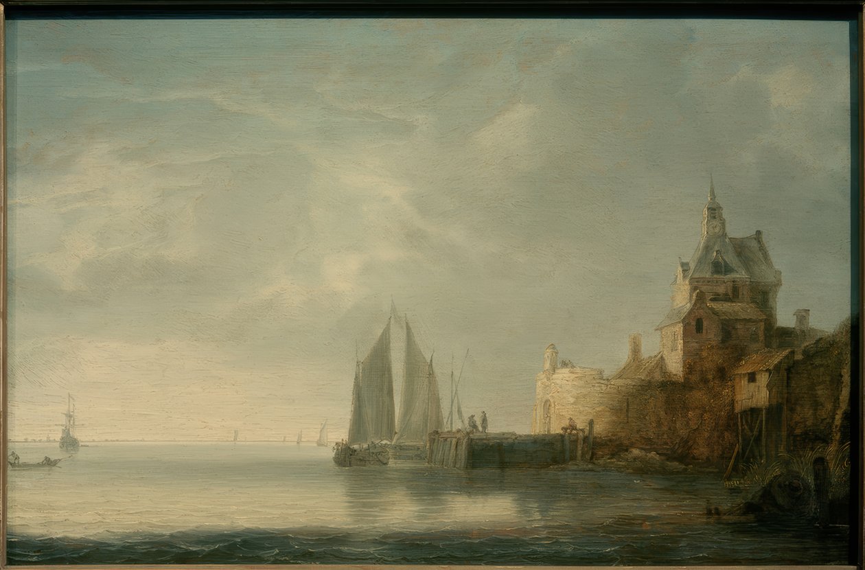 Groothoofdspoort w Dordrecht autorstwa Simon de Vlieger