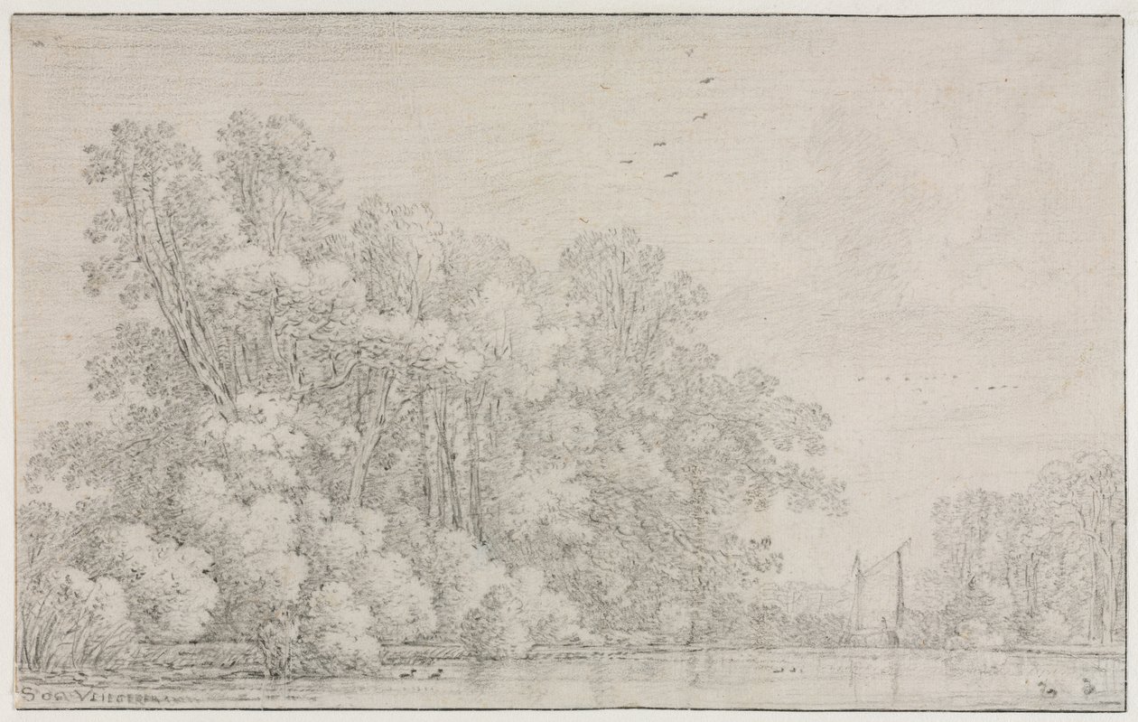 Krajobraz rzeczny, ok. 1650. autorstwa Simon de Vlieger
