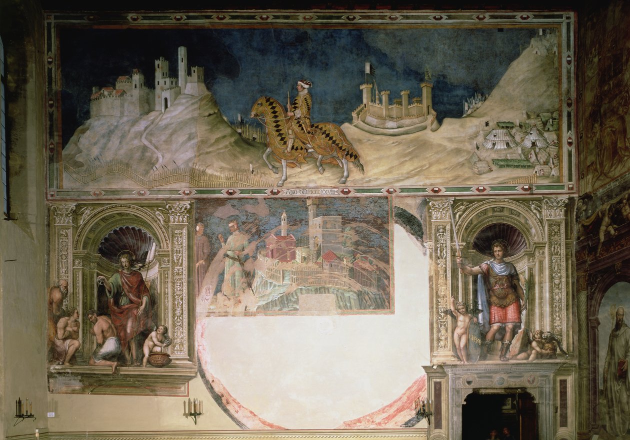 Guidoriccio da Fogliano oblega Monte Massi autorstwa Simone Martini