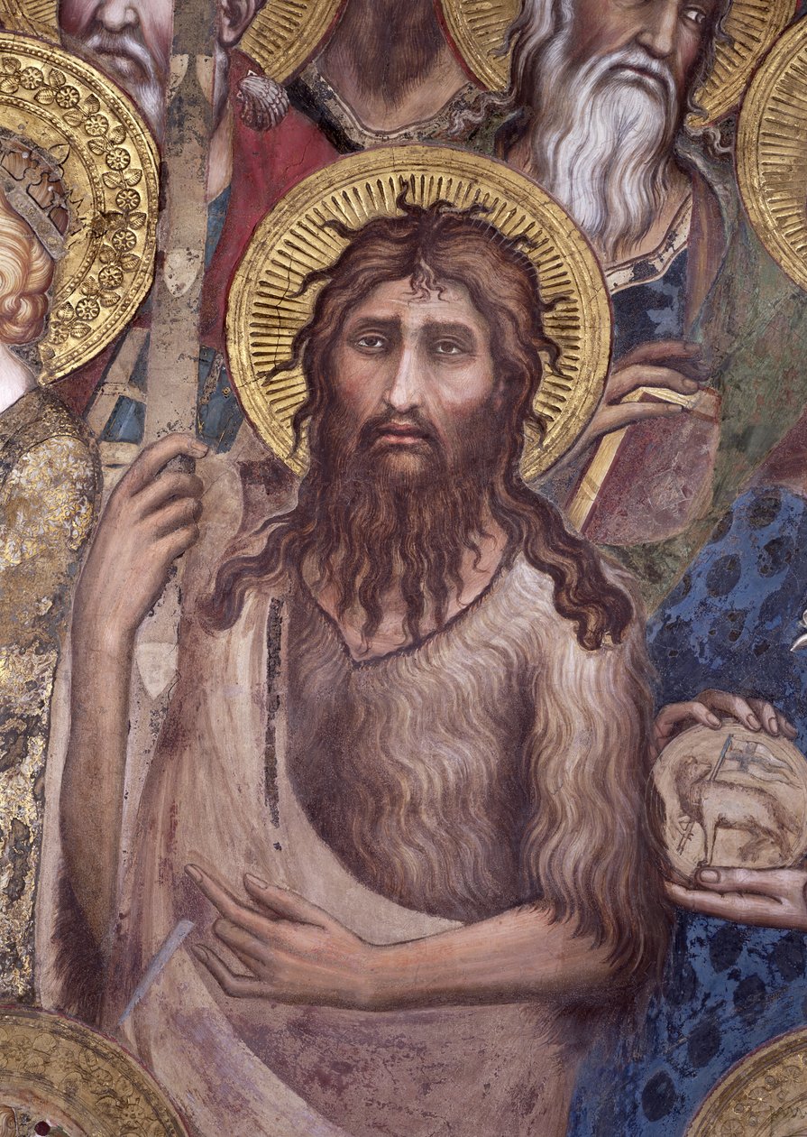 Maesta: Św. Jan Chrzciciel, 1315 fragment fresku z 51591 autorstwa Simone Martini
