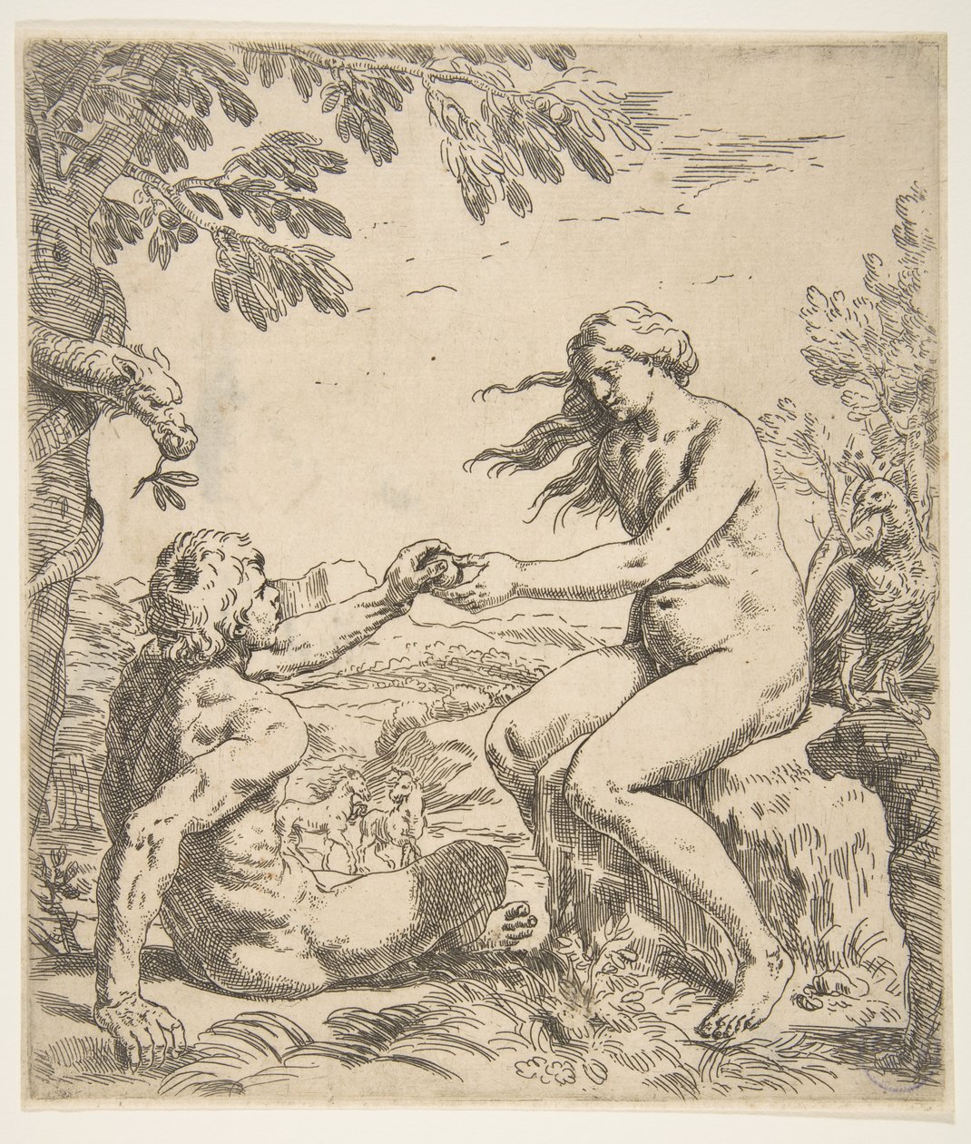 Adam i Ewa, ca. 1639. autorstwa Simone Cantarini