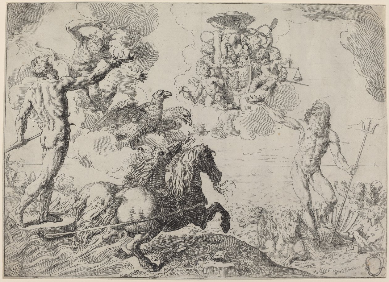 Jowisz, Neptun i Pluton autorstwa Simone Cantarini