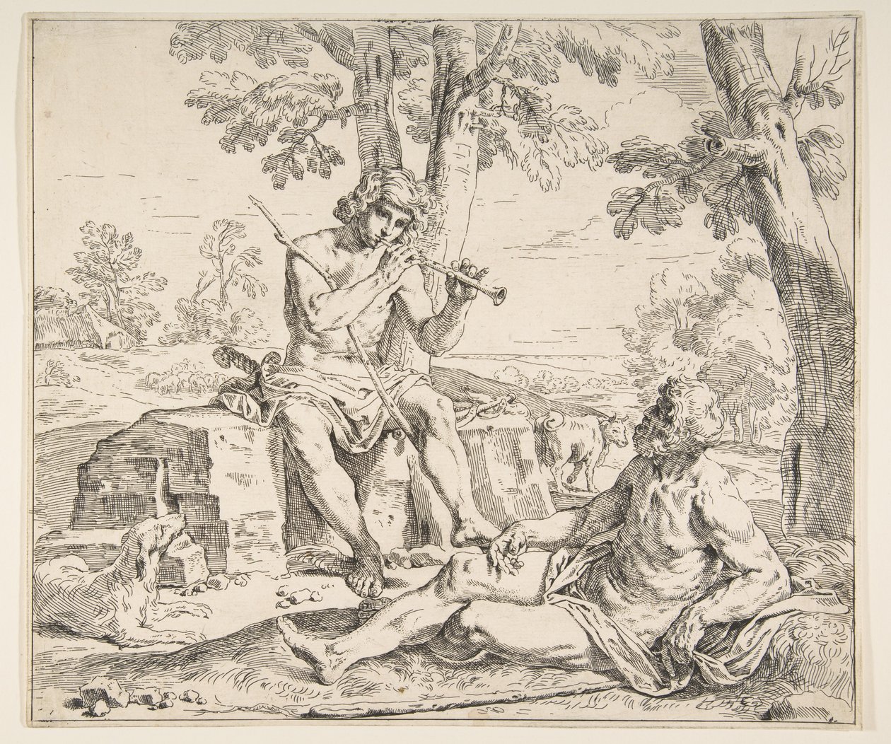 Merkury i Argus, ca. 1630-1648. autorstwa Simone Cantarini