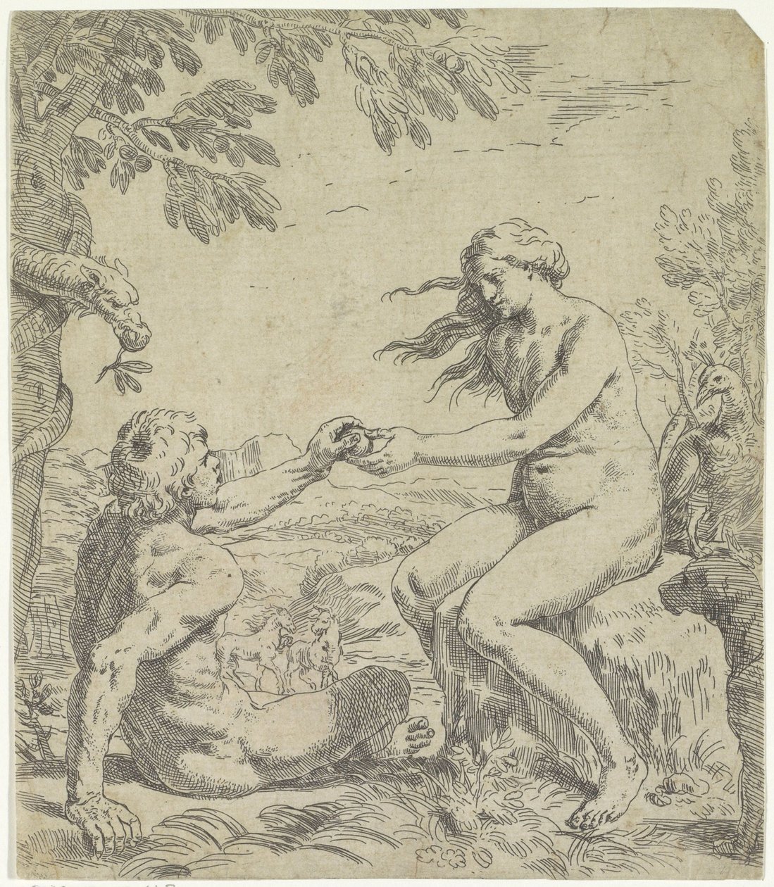 Uwodzenie Adama autorstwa Simone Cantarini