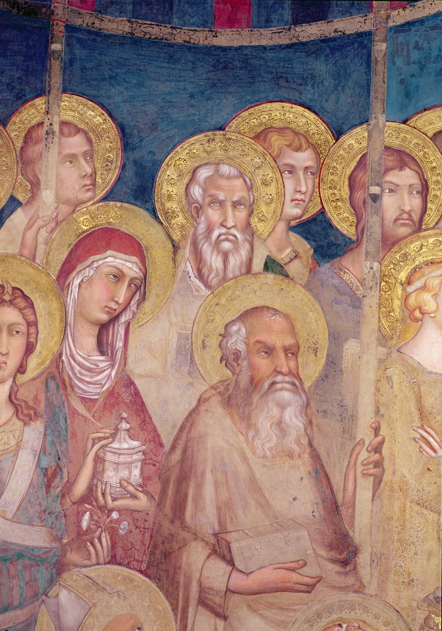 Maesta, fragment świętych, fresk z 1315 r autorstwa Simone Martini