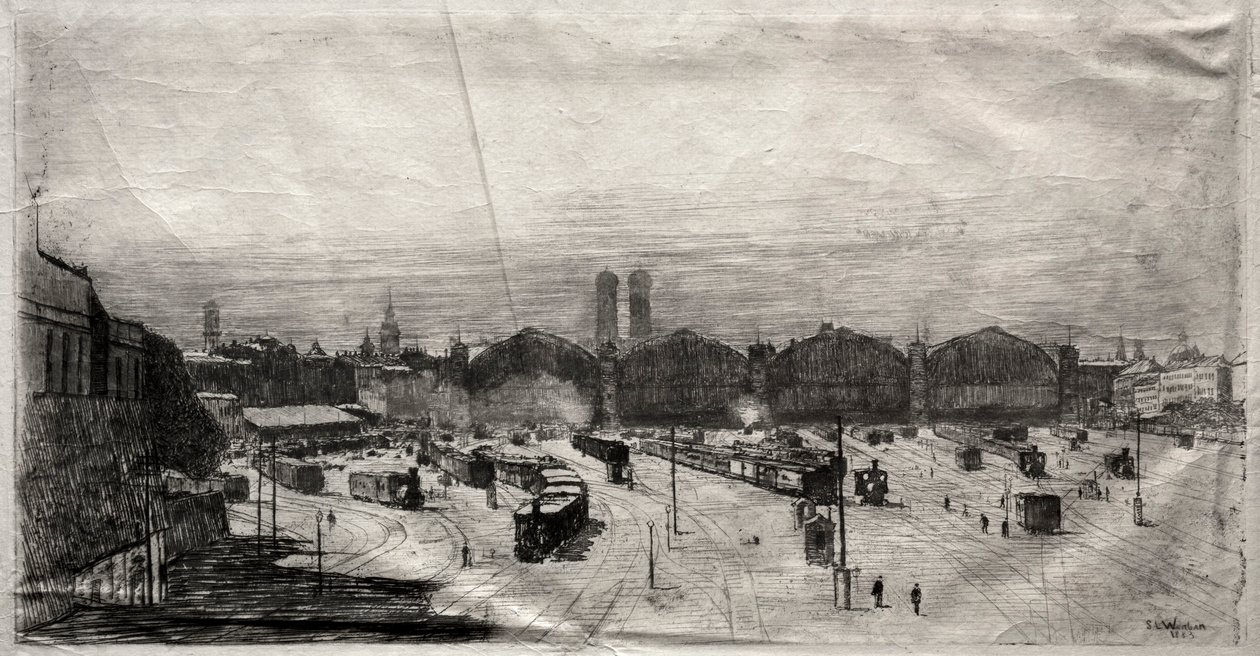Dworzec kolejowy, 1883 r. autorstwa Sion Longley Wenban