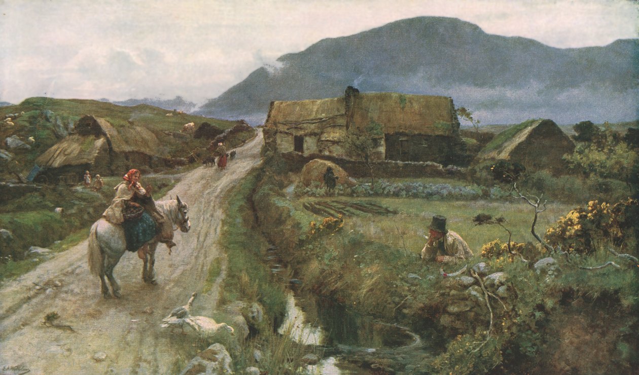 „Plotki z Galway”, ok. 1887, ok. 1930. autorstwa Sir Ernest Albert Waterlow